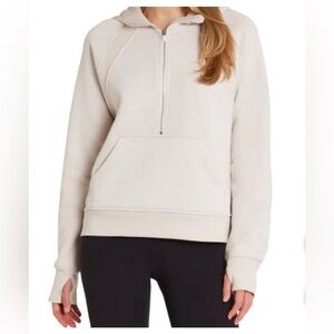 Danskin Women's Off-White Half-Zip Hoodie